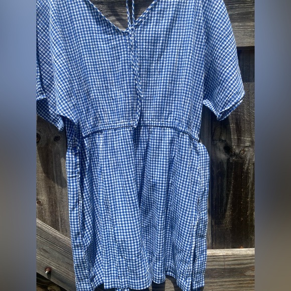 Talbots Blue and White V-Neck shorts jumpsuit romper NWT - Picture 5 of 10